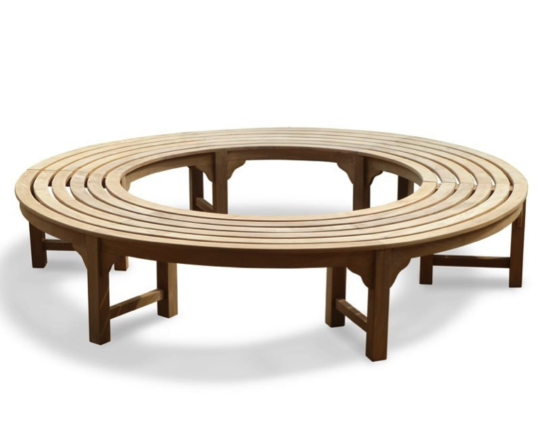 backless circular tree bench